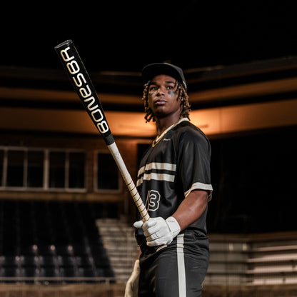 2025 Warstic Bonesaber Hybrid Black Cobra (-3) BBCOR Baseball Bat: MBBSRHB25BK3