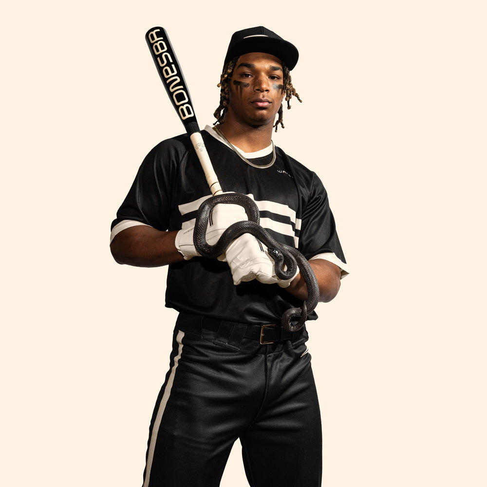 2025 Warstic Bonesaber Hybrid Black Cobra (-3) BBCOR Baseball Bat: MBBSRHB25BK3