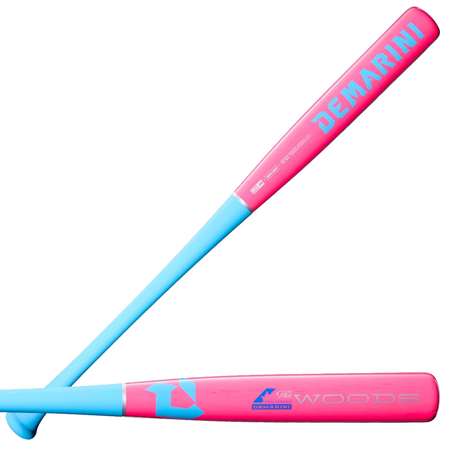 Demarini The Woods BBCOR Certified Adult Baseball Bat (-3 Drop), Pink Wood Composite