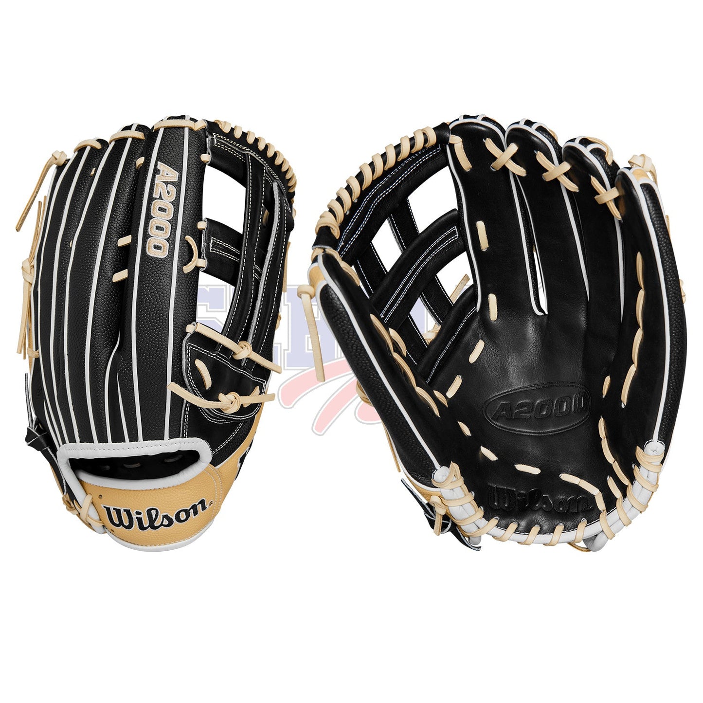 A2000 SP14 Dual Post with Superskin 14" Slowpitch Glove