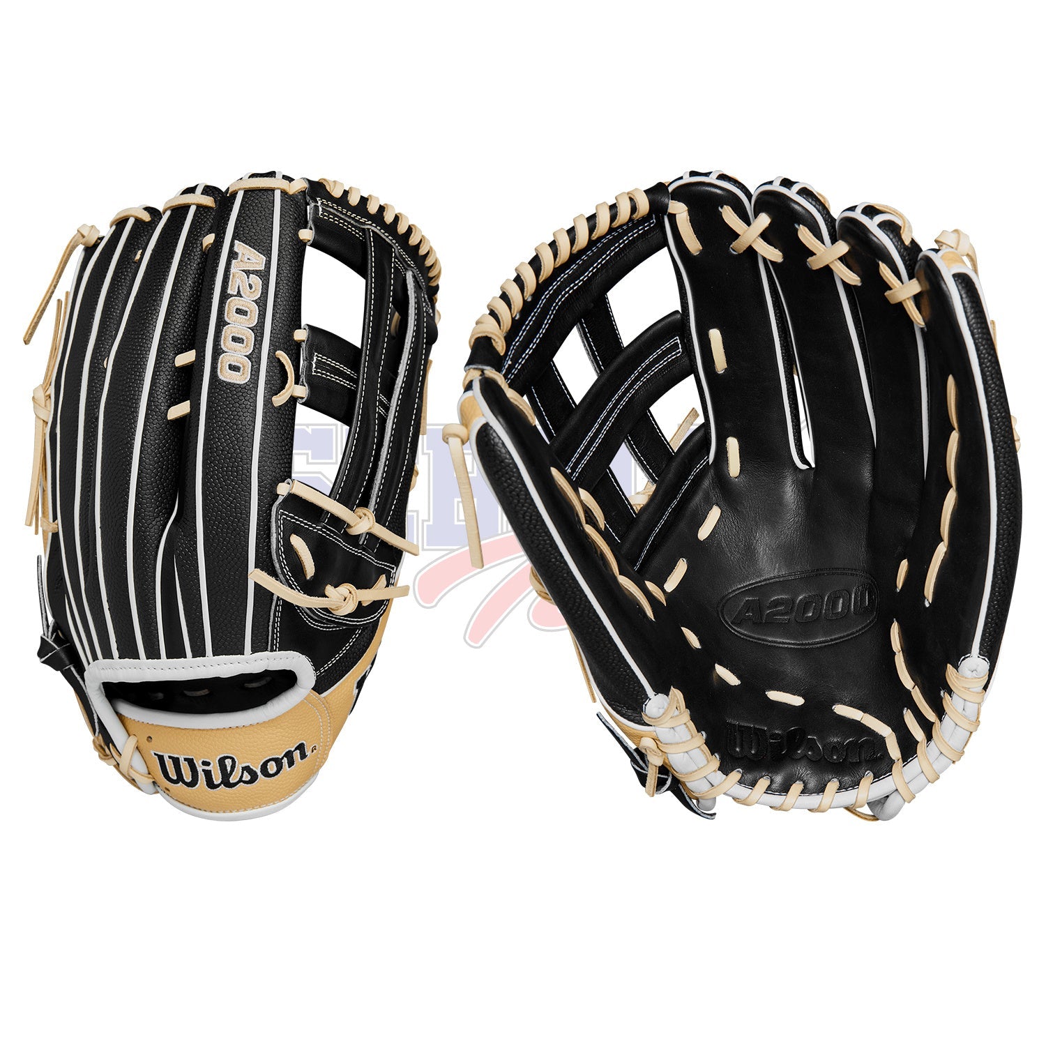 A2000 SP14 Dual Post with Superskin 14" Slowpitch Glove