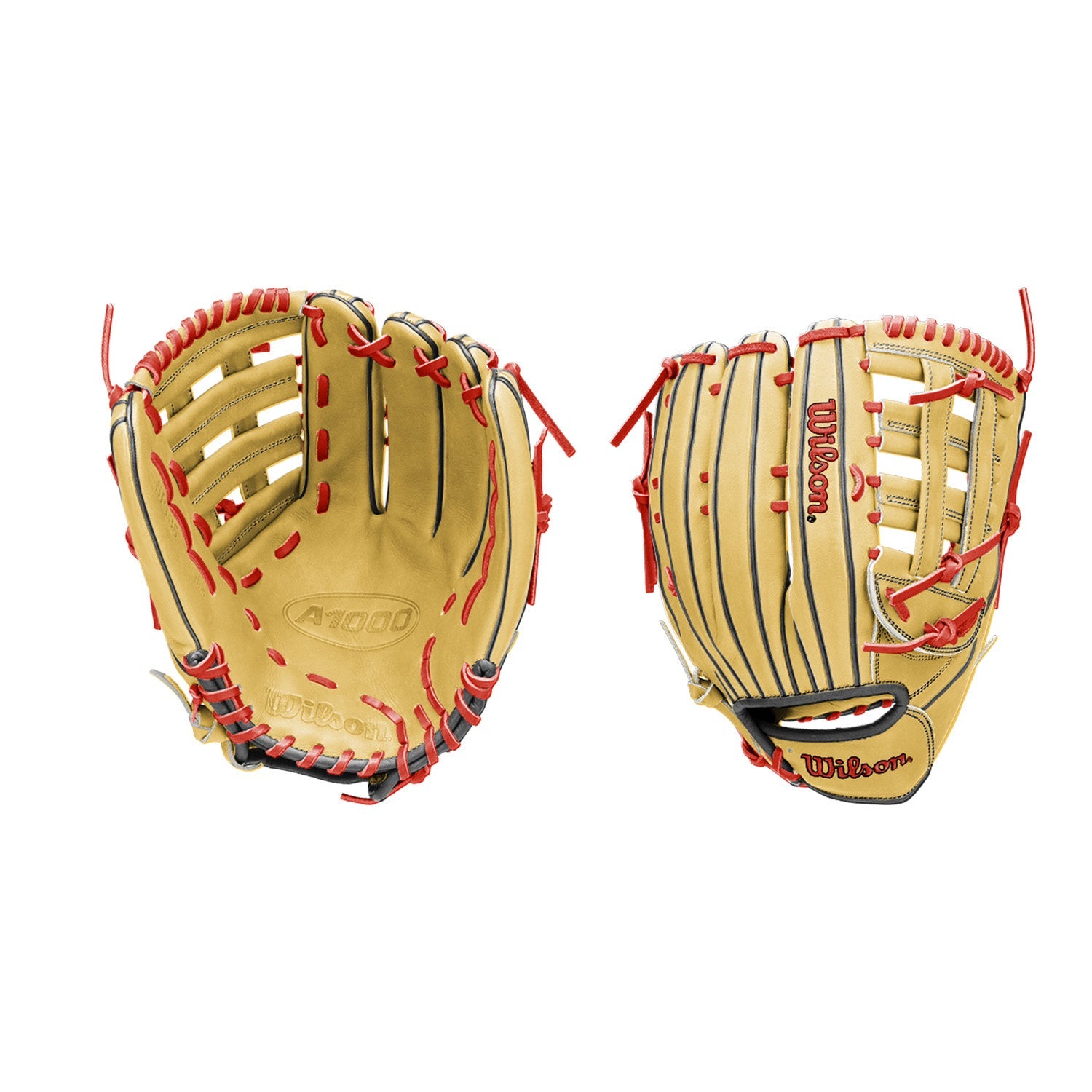 Wilson A1000 H12 13.5" Blonde/Red Slowpitch Glove