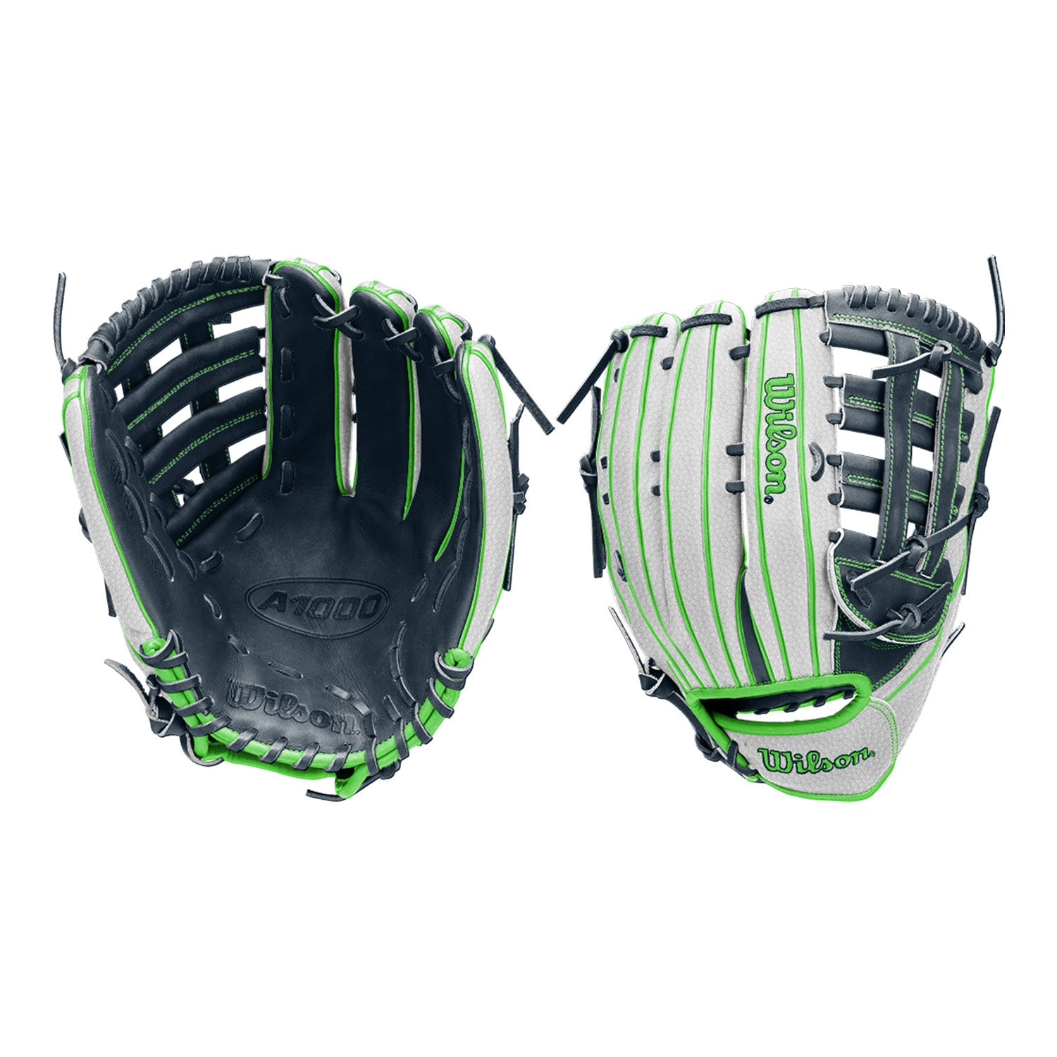 Wilson A1000 H12 13.5" White/Navy/Green Slowpitch Glove