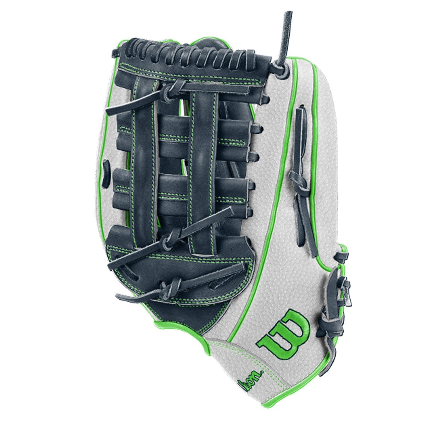 Wilson A1000 H12 13.5" White/Navy/Green Slowpitch Glove