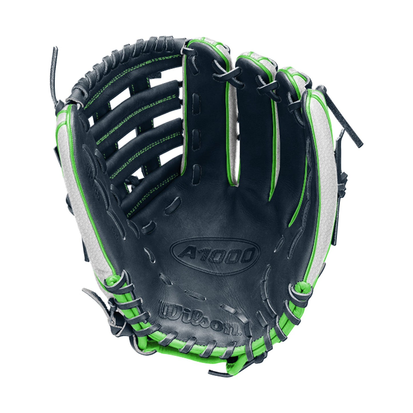Wilson A1000 H12 13.5" White/Navy/Green Slowpitch Glove