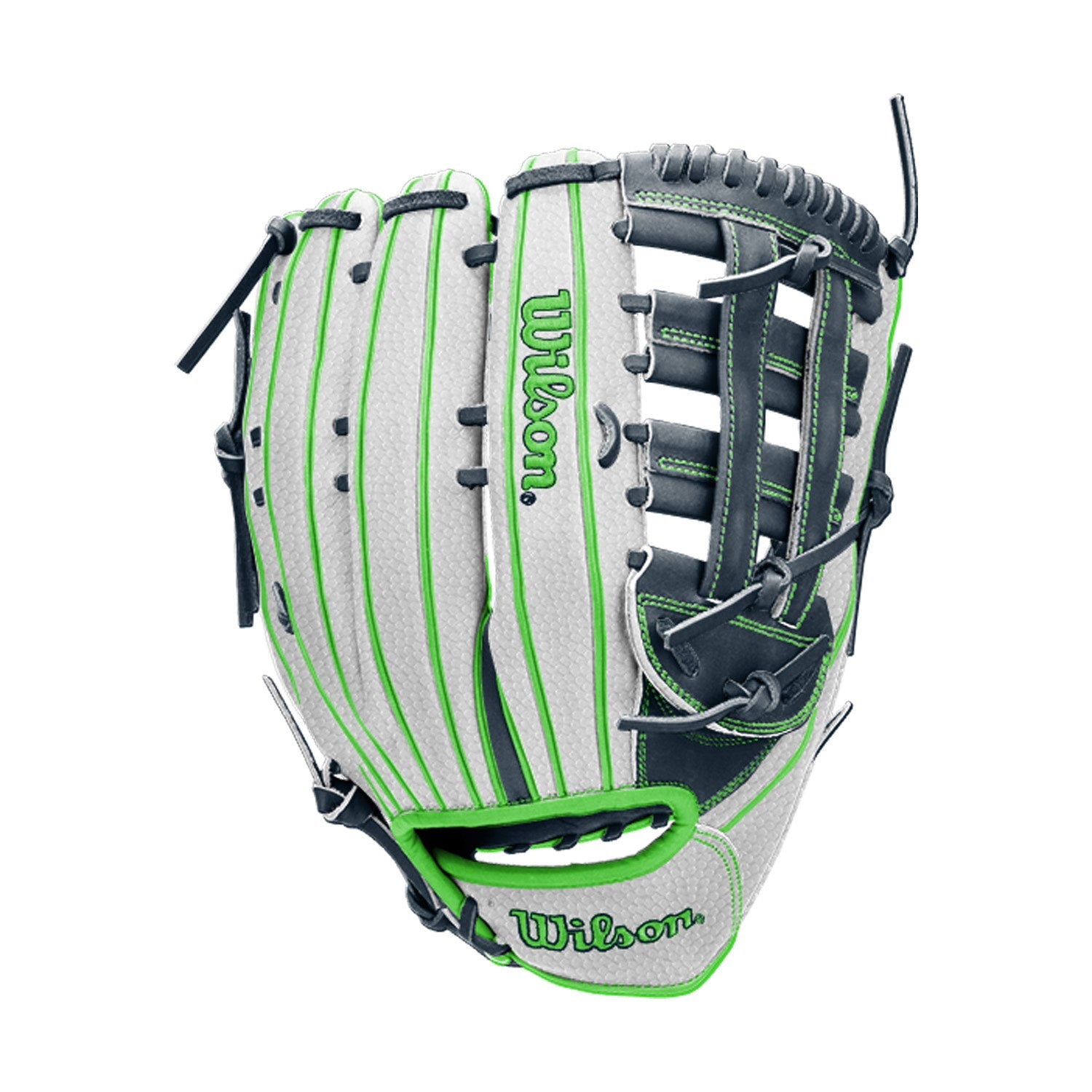 Wilson A1000 H12 13.5" White/Navy/Green Slowpitch Glove